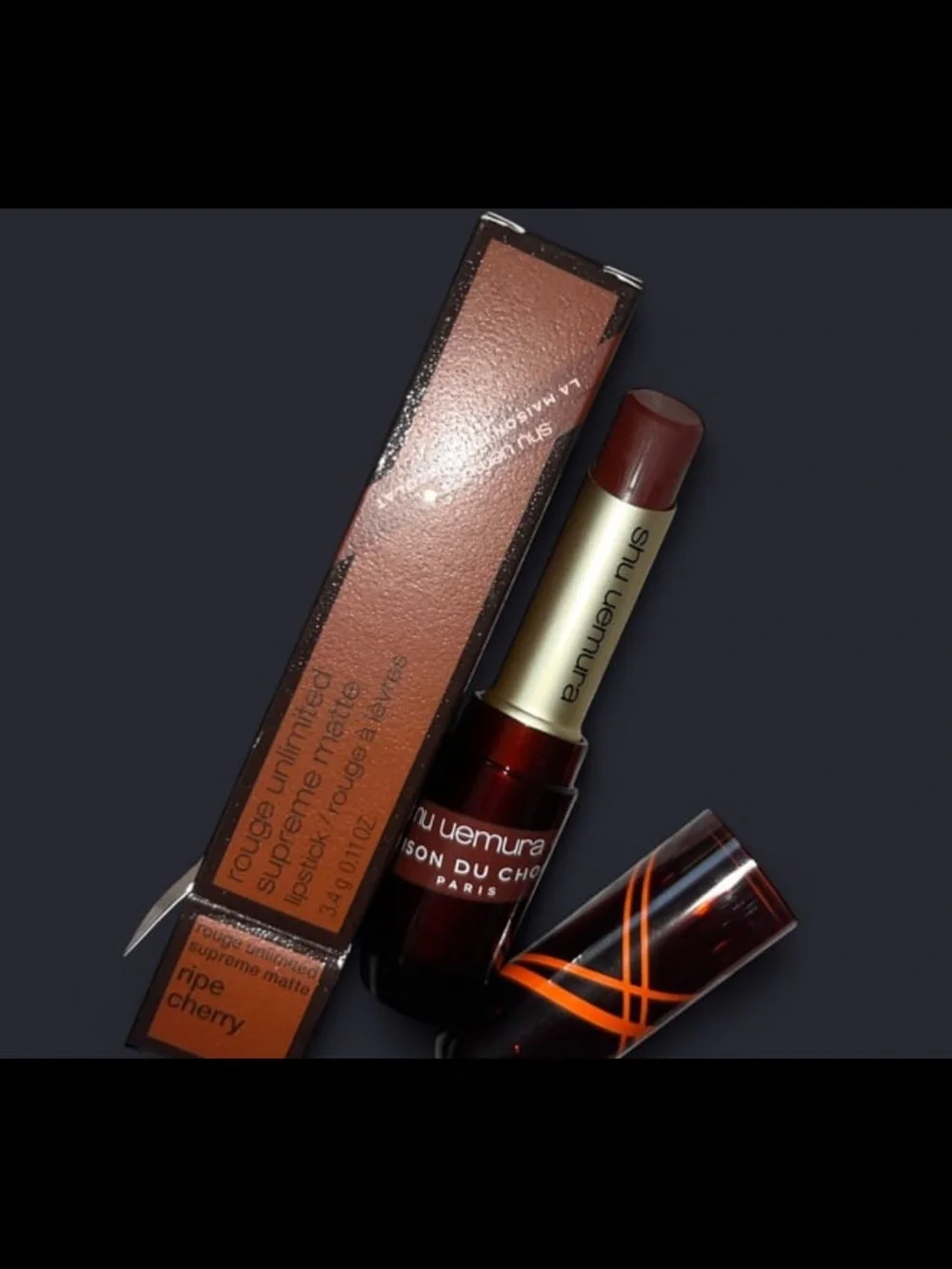 Shu Uemura Rouge Unlimited Supreme Matte Lipstick - Ripe Cherry - Picture 3 of 3